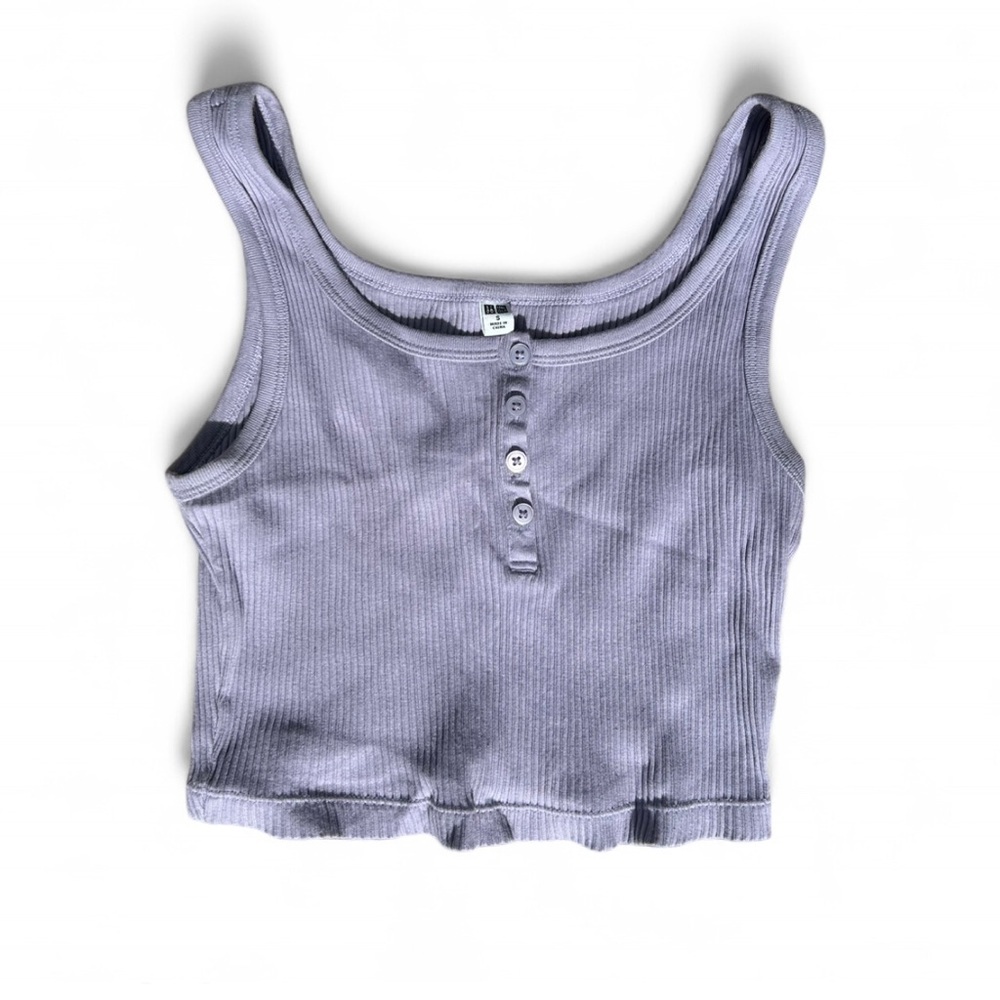 Uniqlo Lilac Ribbed cropped Tank Top women’s small